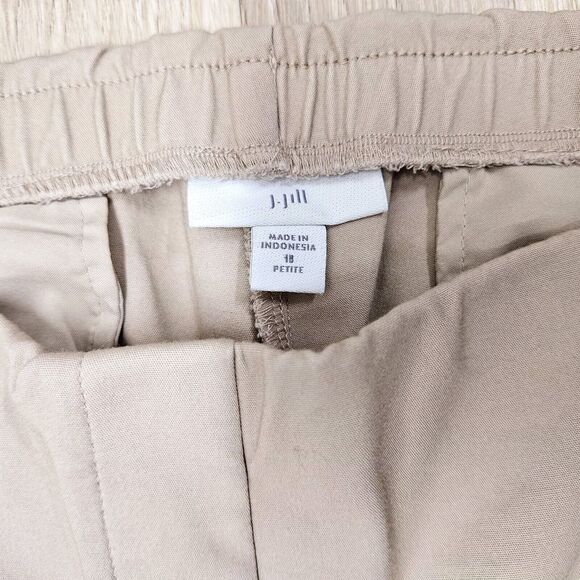 J. Jill Womens Tank Khaki Cropped Chino Pants Zipper Pockets Pull On Size 18... - Picture 5 of 10